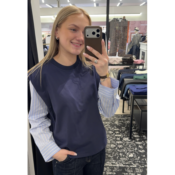 N�MPH NUSINDI MIX BLOUSE NAVY