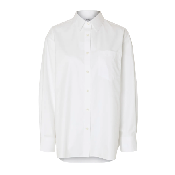 SELECTED FEMME SLFESTER OVERSIZE SHIRT WHITE