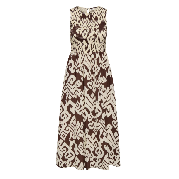 JACQUELINE de YONG JDYDIEGO SMOCK MIDI DRESS OFF CHOCO