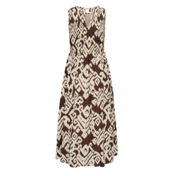 JACQUELINE de YONG JDYDIEGO SMOCK MIDI DRESS OFF CHOCO
