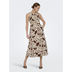 JACQUELINE de YONG JDYDIEGO SMOCK MIDI DRESS OFF CHOCO
