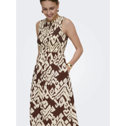 JACQUELINE de YONG JDYDIEGO SMOCK MIDI DRESS OFF CHOCO