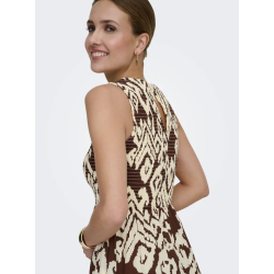 JACQUELINE de YONG JDYDIEGO SMOCK MIDI DRESS OFF CHOCO