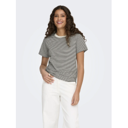 JACQUELINE de YONG JDYPISA PRINT TOP COFFEE/STRIPES