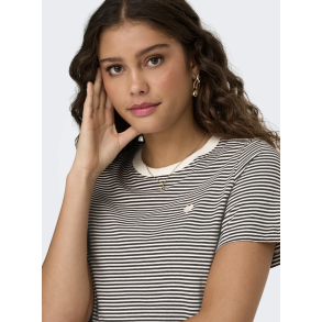 JACQUELINE de YONG JDYPISA PRINT TOP COFFEE/STRIPES