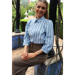 LIBERT� ESSENTIEL FLORA BLOUSE L.BLUE STRIPE L.BLUE