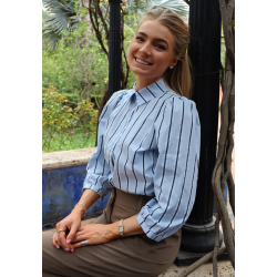 LIBERT� ESSENTIEL FLORA BLOUSE L.BLUE STRIPE L.BLUE