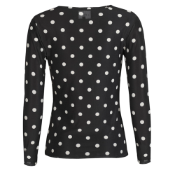 LIBERT� ESSENTIEL MESH LS TSHIRT BLACK/WHITE DOT 