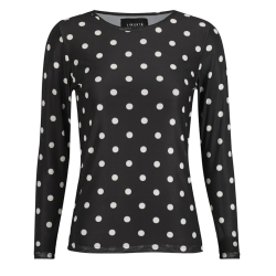 LIBERT� ESSENTIEL MESH LS TSHIRT BLACK/WHITE DOT 