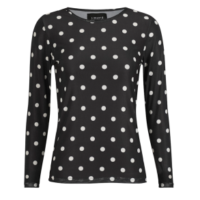 LIBERT� ESSENTIEL MESH LS TSHIRT BLACK/WHITE DOT 