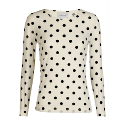 LIBERT� ESSENTIEL MESH LS TSHIRT WHITE/BLACK DOT