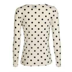 LIBERT� ESSENTIEL MESH LS TSHIRT WHITE/BLACK DOT