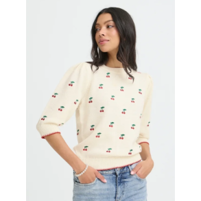 B.YOUNG BYMELBA JUMPER WHITE/RED