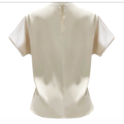 PREORDER (MAJ) LIBERT� ESSENTIEL PIP SS PEARL BLOUSE CHAMPAGNE