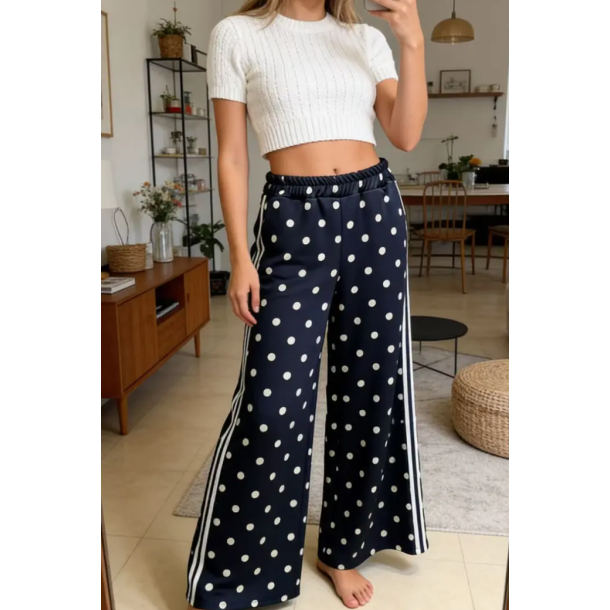 ISAKO DOTS PANTS NAVY/WHITE