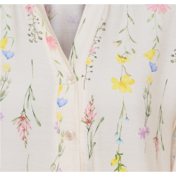 MARTA DU CHATEAU FLOWER MID DRESS OFF WHITE