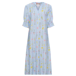 MARTA DU CHATEAU FLOWER MID DRESS BLUE