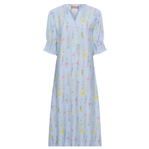 MARTA DU CHATEAU FLOWER MID DRESS BLUE
