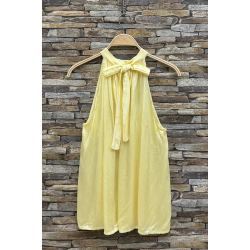 ISAKO TAYLOR HALTERNECK TOP YELLOW