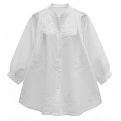 ISAKO ZIA COTTON SHIRT WHITE