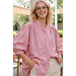 ISAKO ZIA COTTON SHIRT PINK 