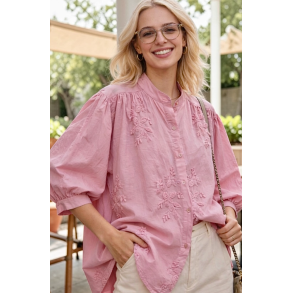 ISAKO ZIA COTTON SHIRT PINK 