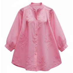 ISAKO ZIA COTTON SHIRT PINK 