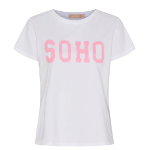 MARTA MDCHERDIS TEE WHITE/BABY PINK 