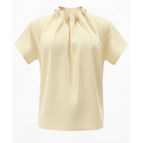 PREORDER (MAJ) LIBERT� ESSENTIEL PIP SS PEARL BLOUSE YELLOW
