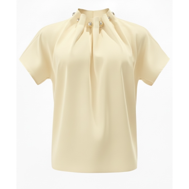 PREORDER (MAJ) LIBERT� ESSENTIEL PIP SS PEARL BLOUSE YELLOW