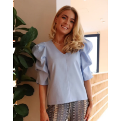 LIBERT� ESSENTIEL WINNIE V BLOUSE BABY BLUE 