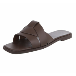 NOVA MONACO SLIPPER BROWN PU