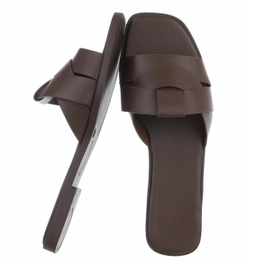 NOVA MONACO SLIPPER BROWN PU
