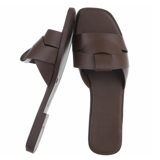 NOVA MONACO SLIPPER BROWN PU