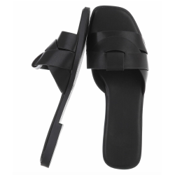 NOVA MONACO SLIPPER BLACK PU
