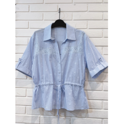 ISAKO ELISE BLOUSE LIGHTBLUE