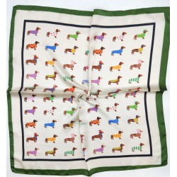 ISAKO DACHSHUND SCARF GREEN