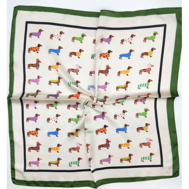 ISAKO DACHSHUND SCARF GREEN