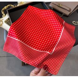 ISAKO DOT SCARF RED/WHITE
