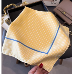 ISAKO DOT SCARF YELLOW/BLUE
