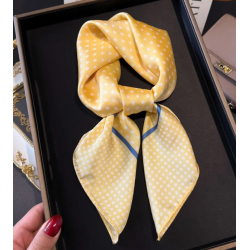 ISAKO DOT SCARF YELLOW/BLUE