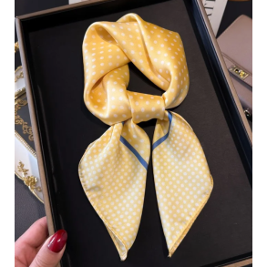 ISAKO DOT SCARF YELLOW/BLUE