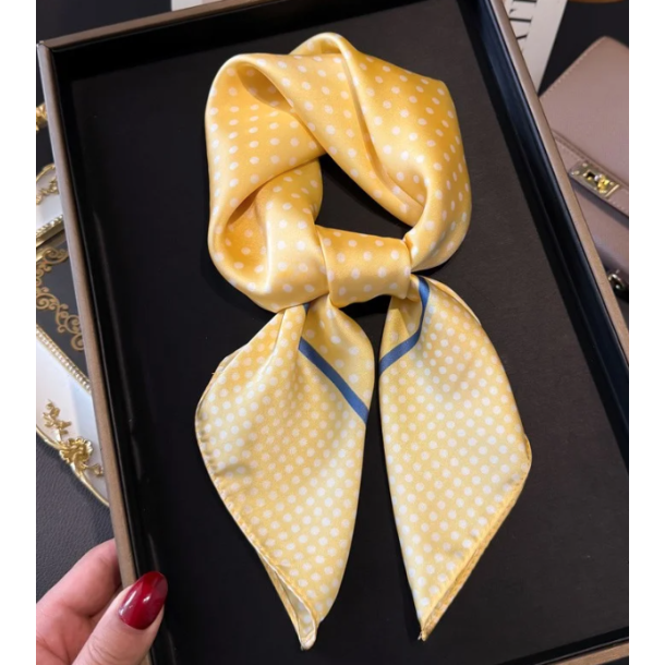 ISAKO DOT SCARF YELLOW/BLUE