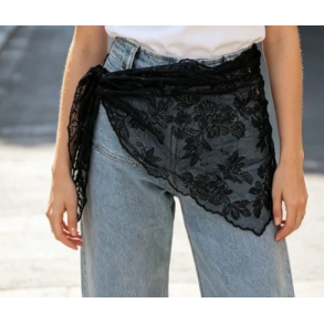 ISAKO LACE TRIANGLE BLACK