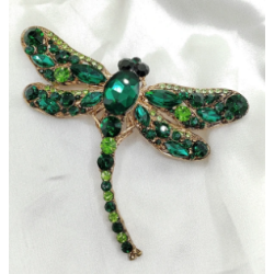 ISAKO BROOCH LIZARD GREEN