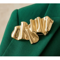 ISAKO BROOCH WAVE GOLD
