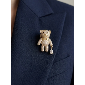 ISAKO BROOCH SMALL TEDDY GOLD