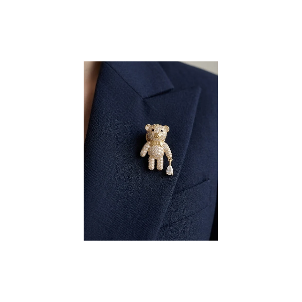 ISAKO BROOCH SMALL TEDDY GOLD