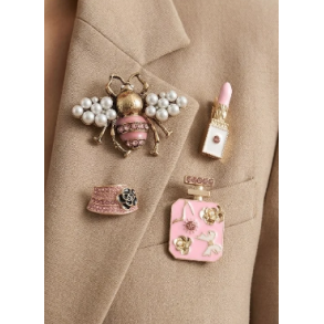 ISAKO BROOCH SET OF 4 PINK