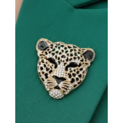 ISAKO BROOCH LEOPARD GOLD